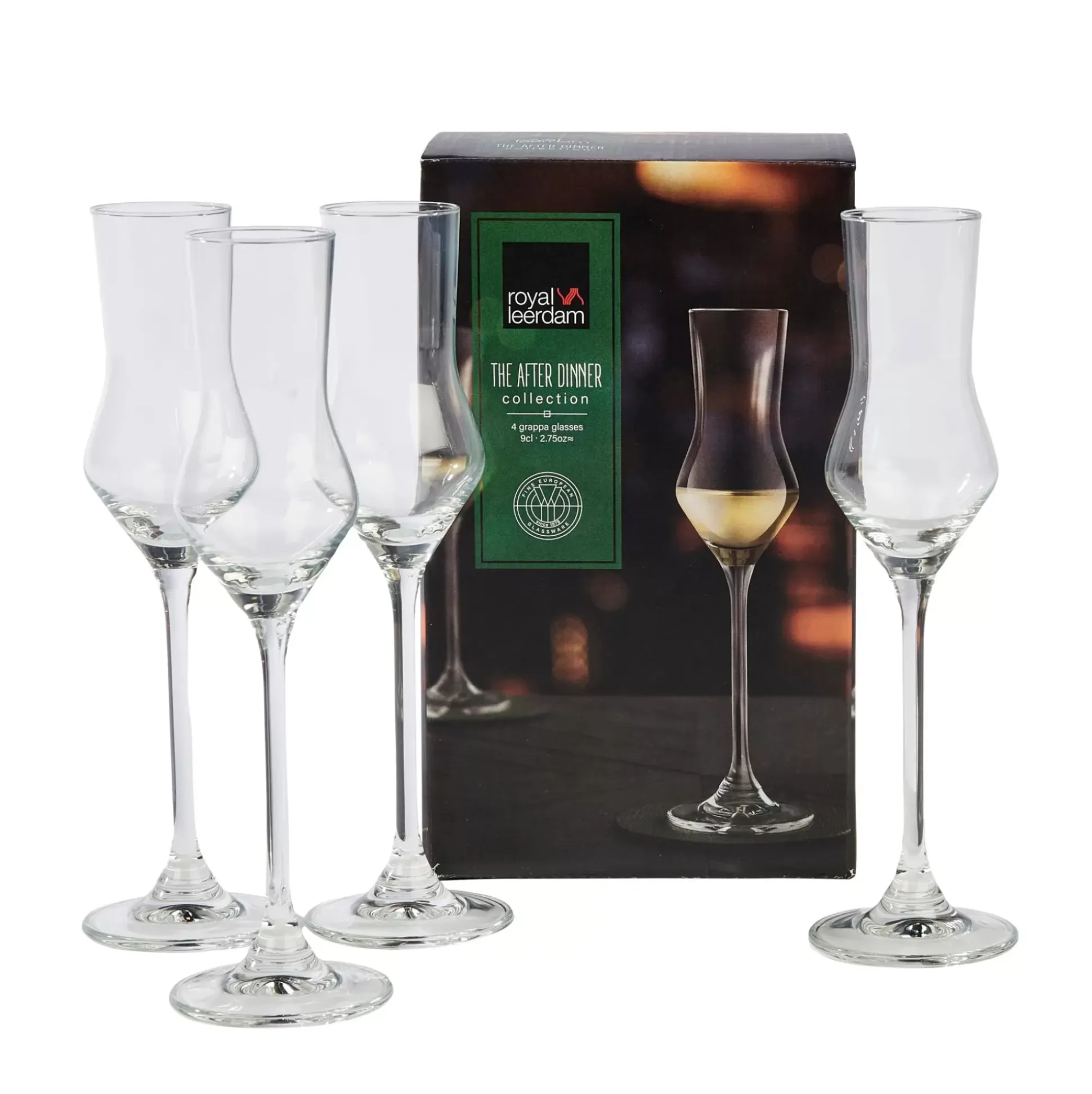 After Dinner Copas De Grappa Juego De 4 Transparente