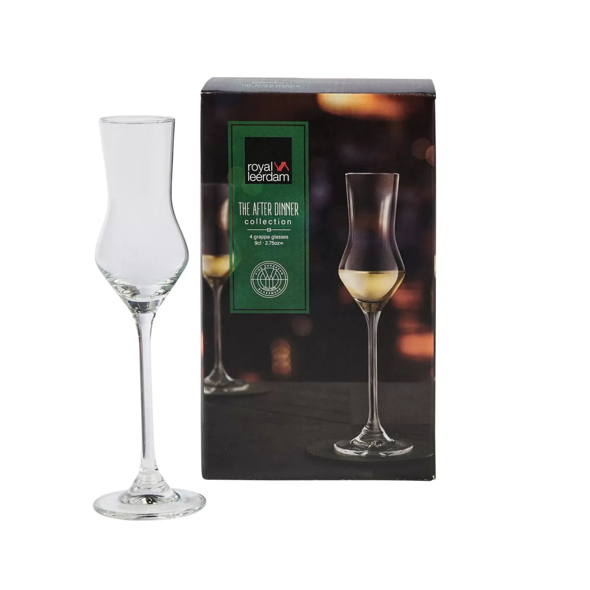 After Dinner Copas De Grappa Juego De 4 Transparente