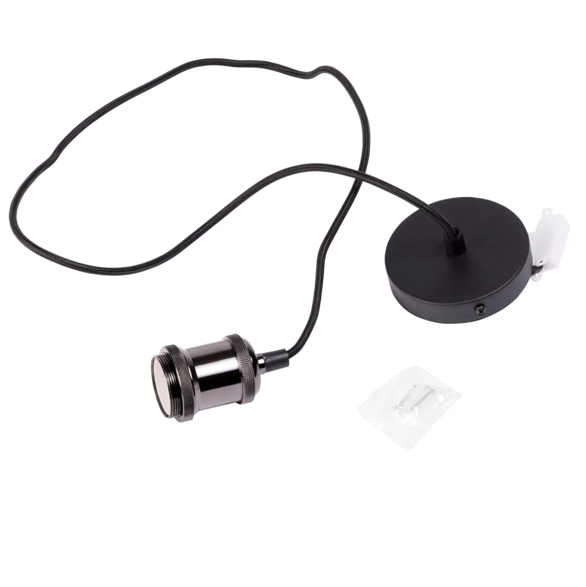 Alu Lampara Colgante Negro, Metal