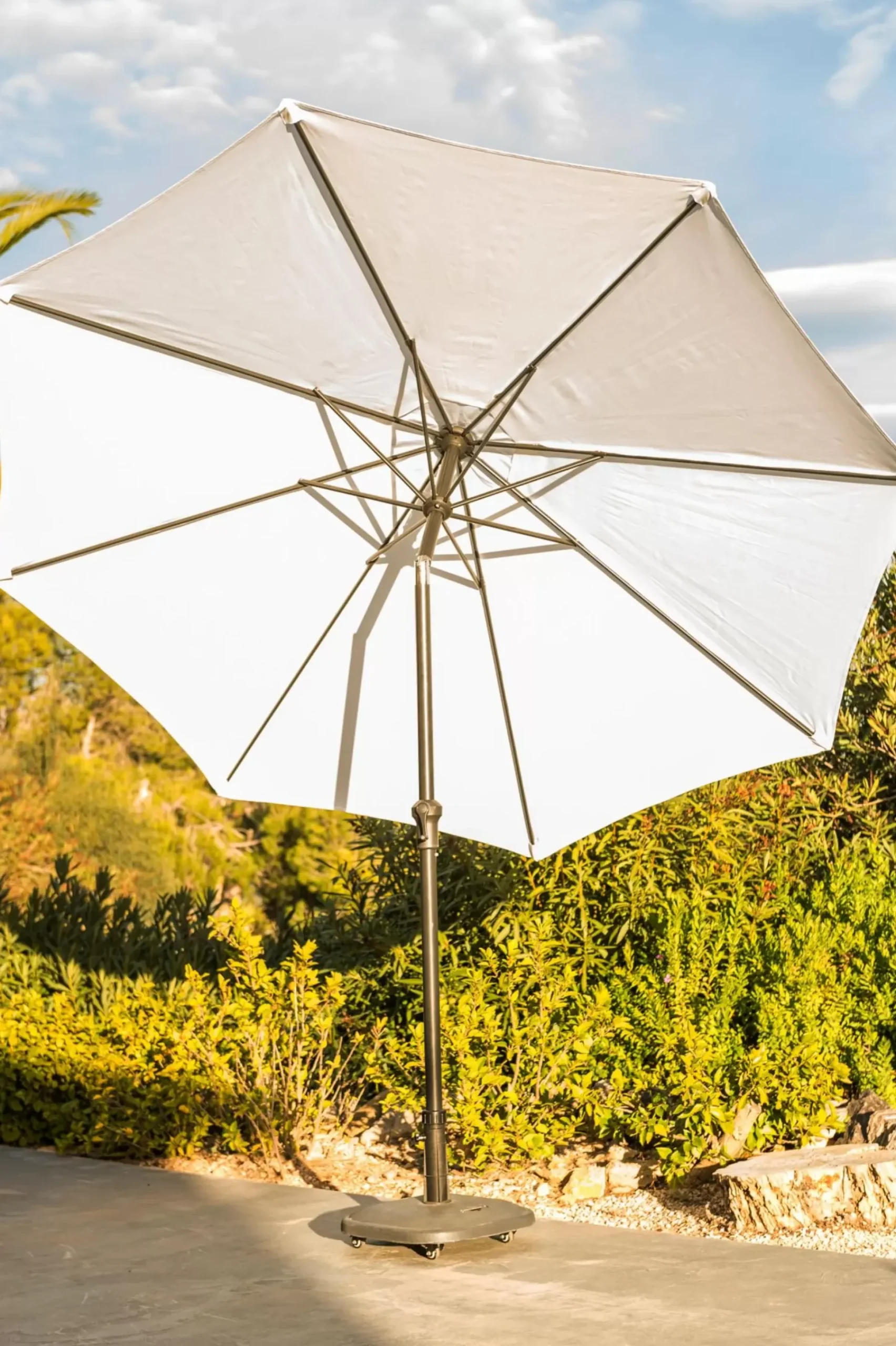 Alu Parasol Sin Pie Blanco