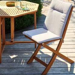 Azur Cojines De Jardín Para Silla Pleg Gris Claro
