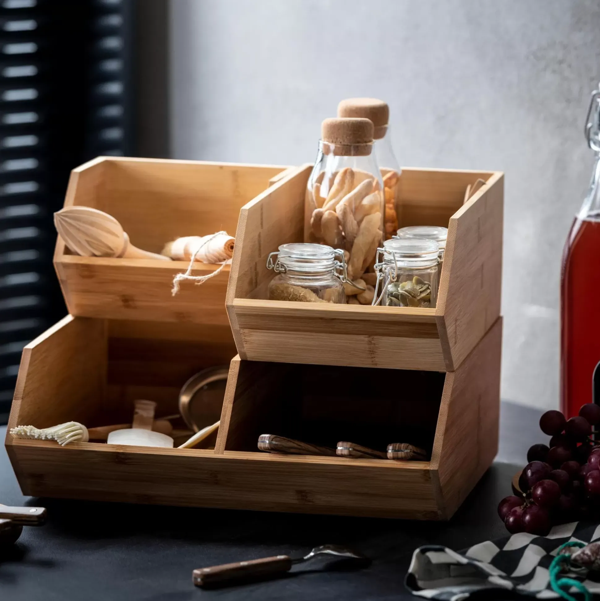 Bamboo Organizador Apilable Natural