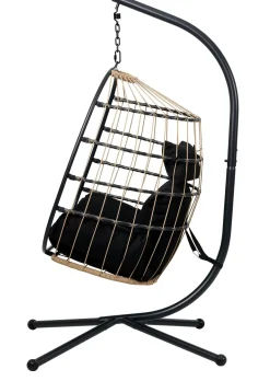Bazai Silla Colgante Con Soporte Negro