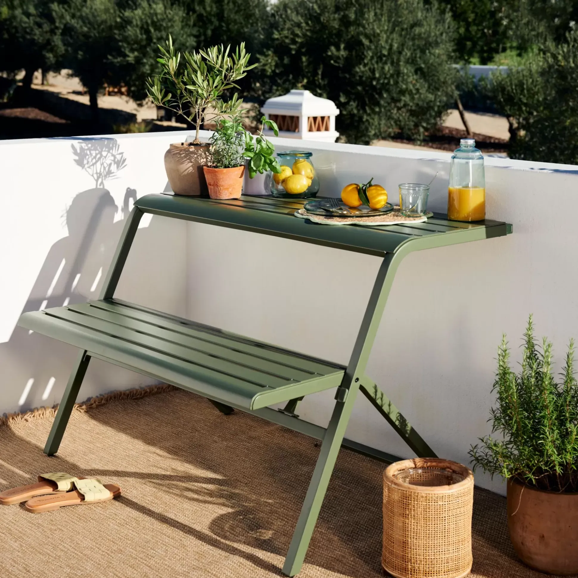 Bergen Mesa Para Balcon Tambien Mesa/Plantas