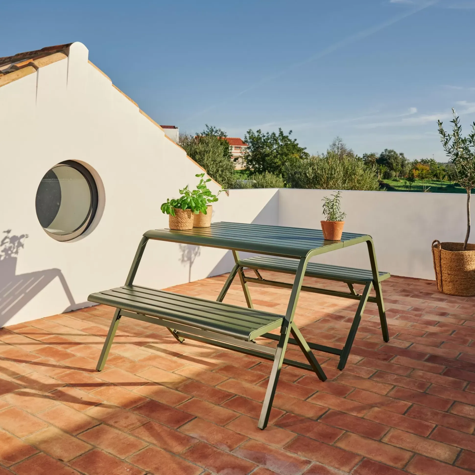 Bergen Mesa Para Balcon Tambien Mesa/Plantas