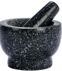 Black Stone Mortero Con Pistilo Negro