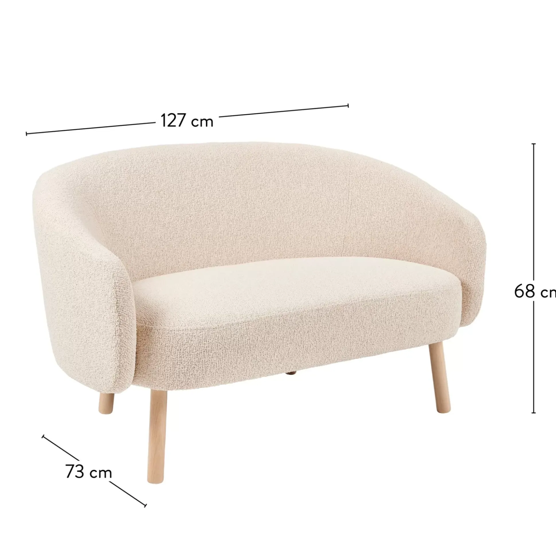 Boli Sofa An. Asiento: 127 Cm