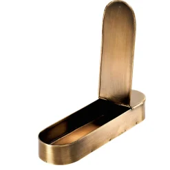 Brass Cubo Basura Mesa Bronceado
