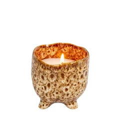 Ceramic Vela En Maceta Marron