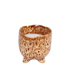 Ceramic Vela En Maceta Marron