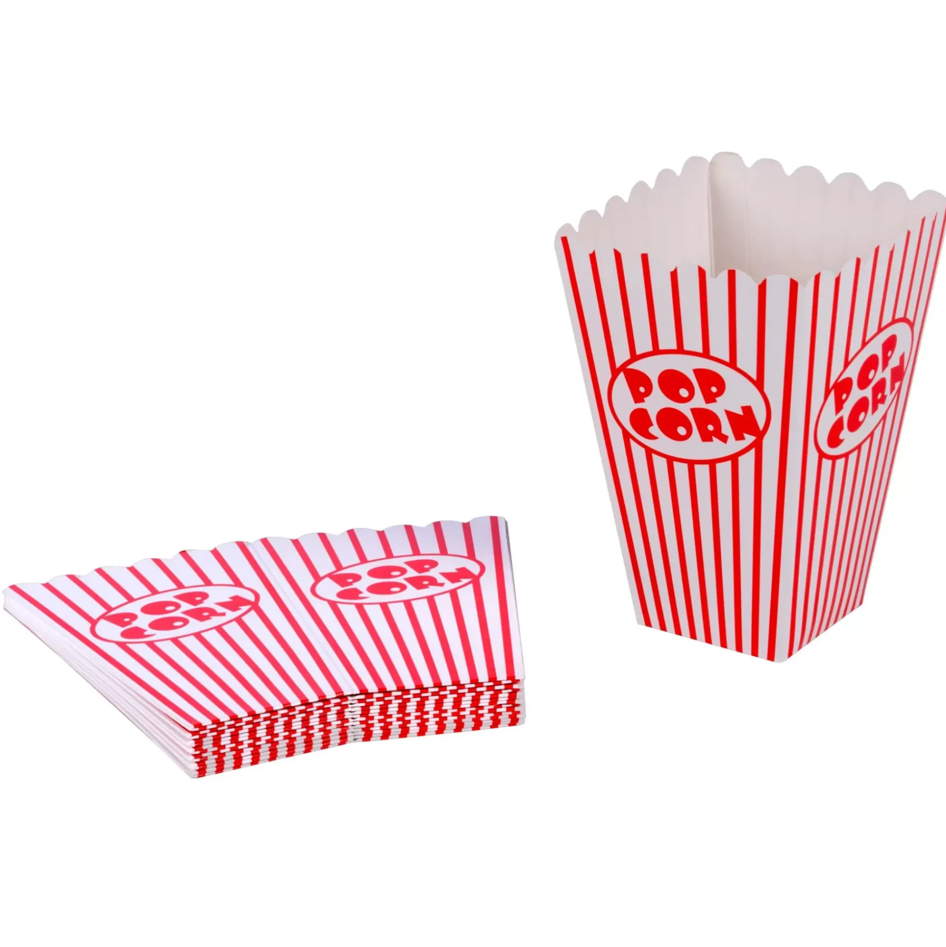 Cinema Vaso De Palomitas Juego De 8 Blanco, Rojo