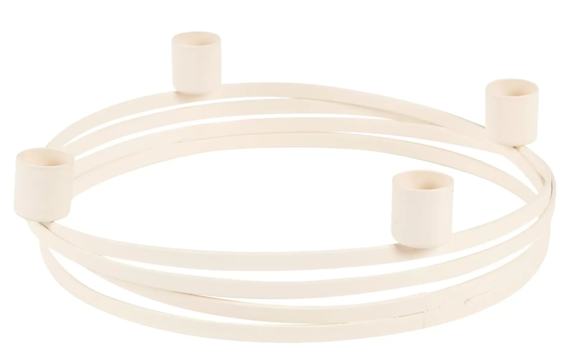 Circle Candelabro Para 4 Velas Blanco