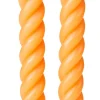 Curl Velas Juego De 2 Ocre