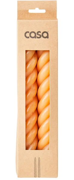 Curl Velas Juego De 2 Ocre