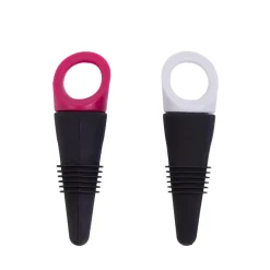 Divino Tapones De Vino Juego De 2 Mezcla De 2 Colores Gris Claro, Burdeos