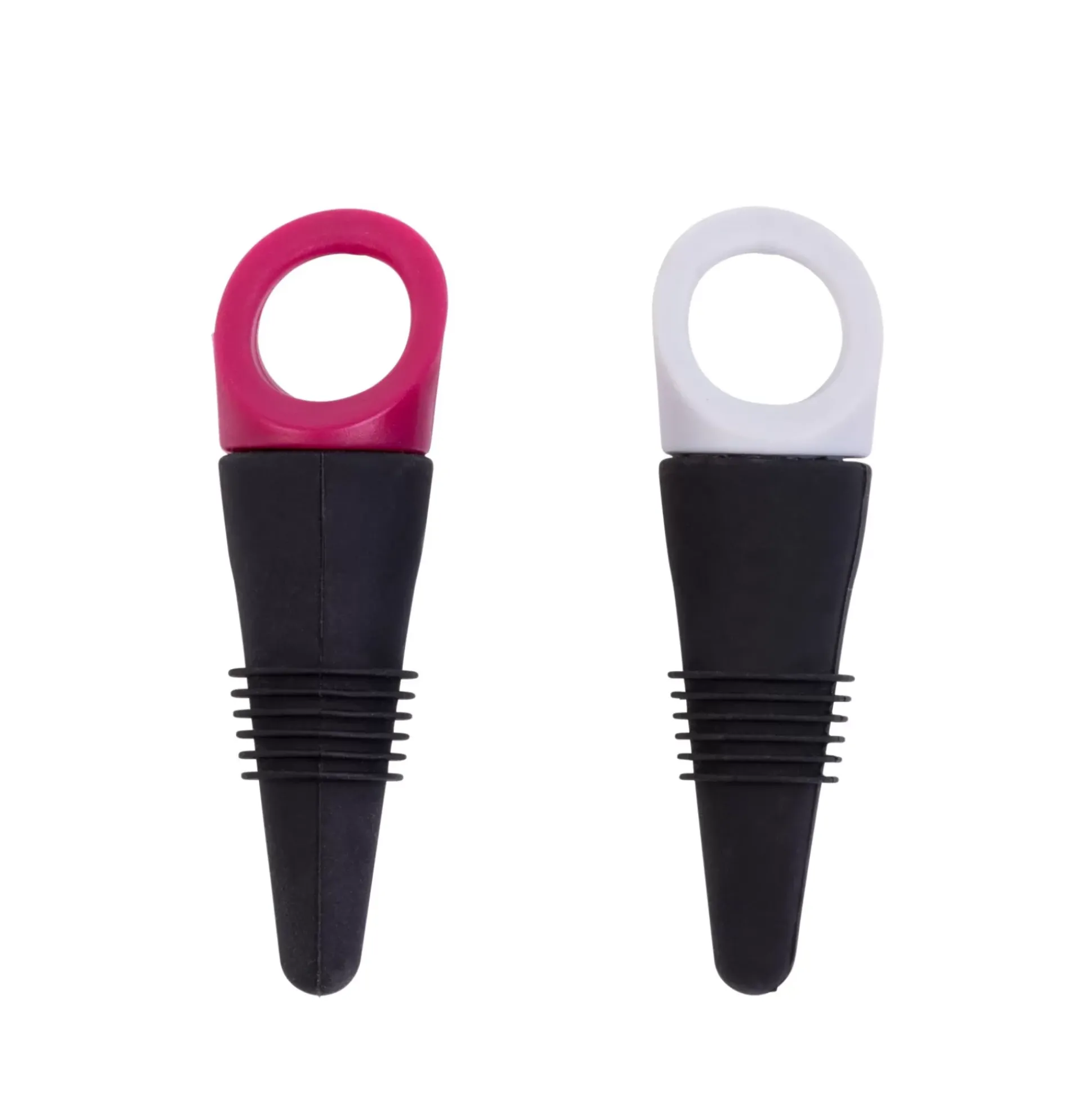 Divino Tapones De Vino Juego De 2 Mezcla De 2 Colores Gris Claro, Burdeos