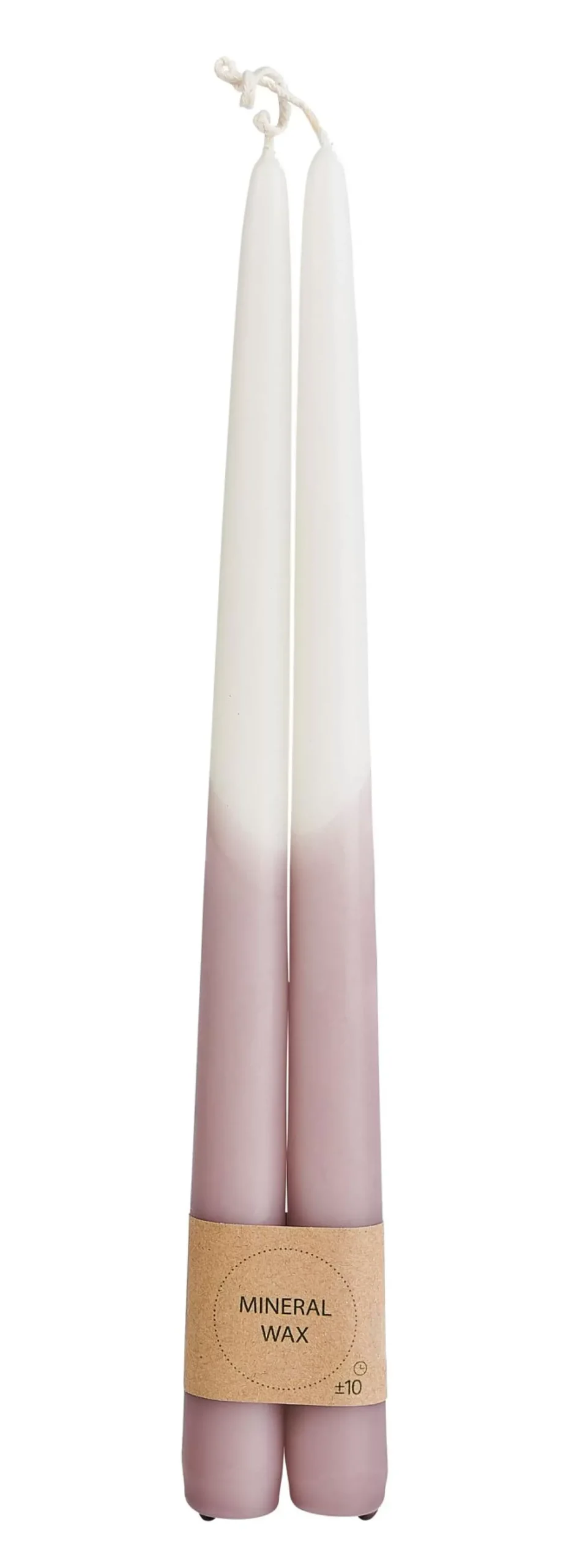Duo Velas Largas Juego De 2 Crema, Multicolor