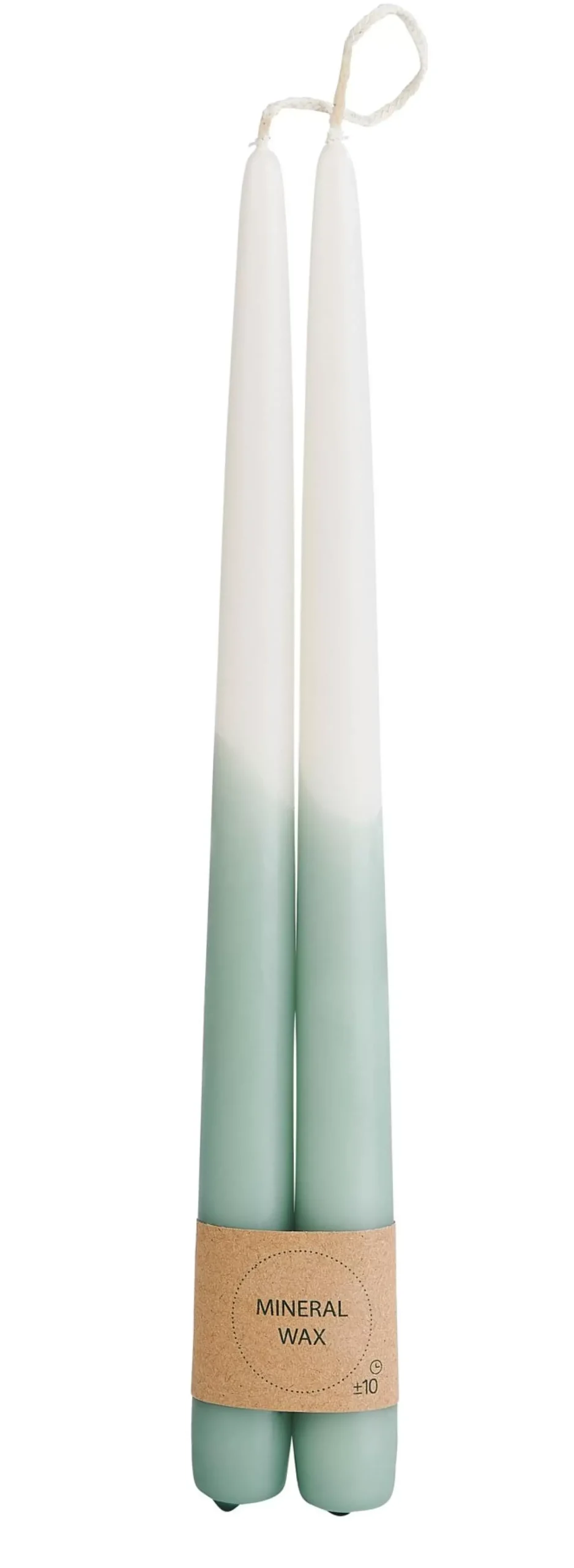 Duo Velas Largas Juego De 2 Crema, Menta, Multicolor