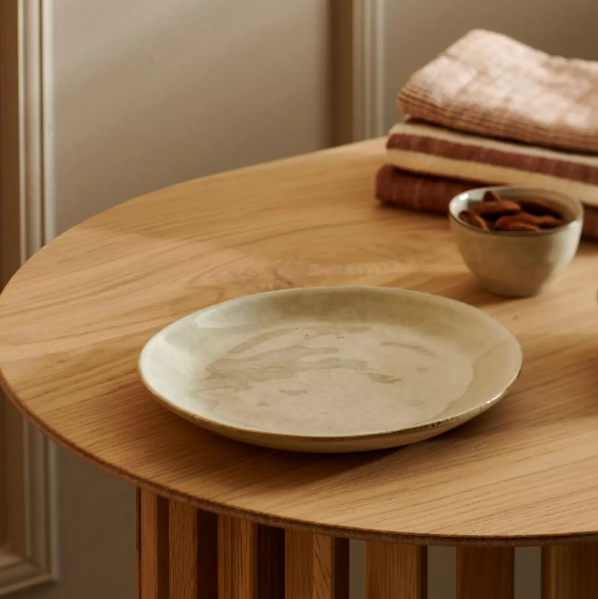Earth Marl Plato De Postre Crema