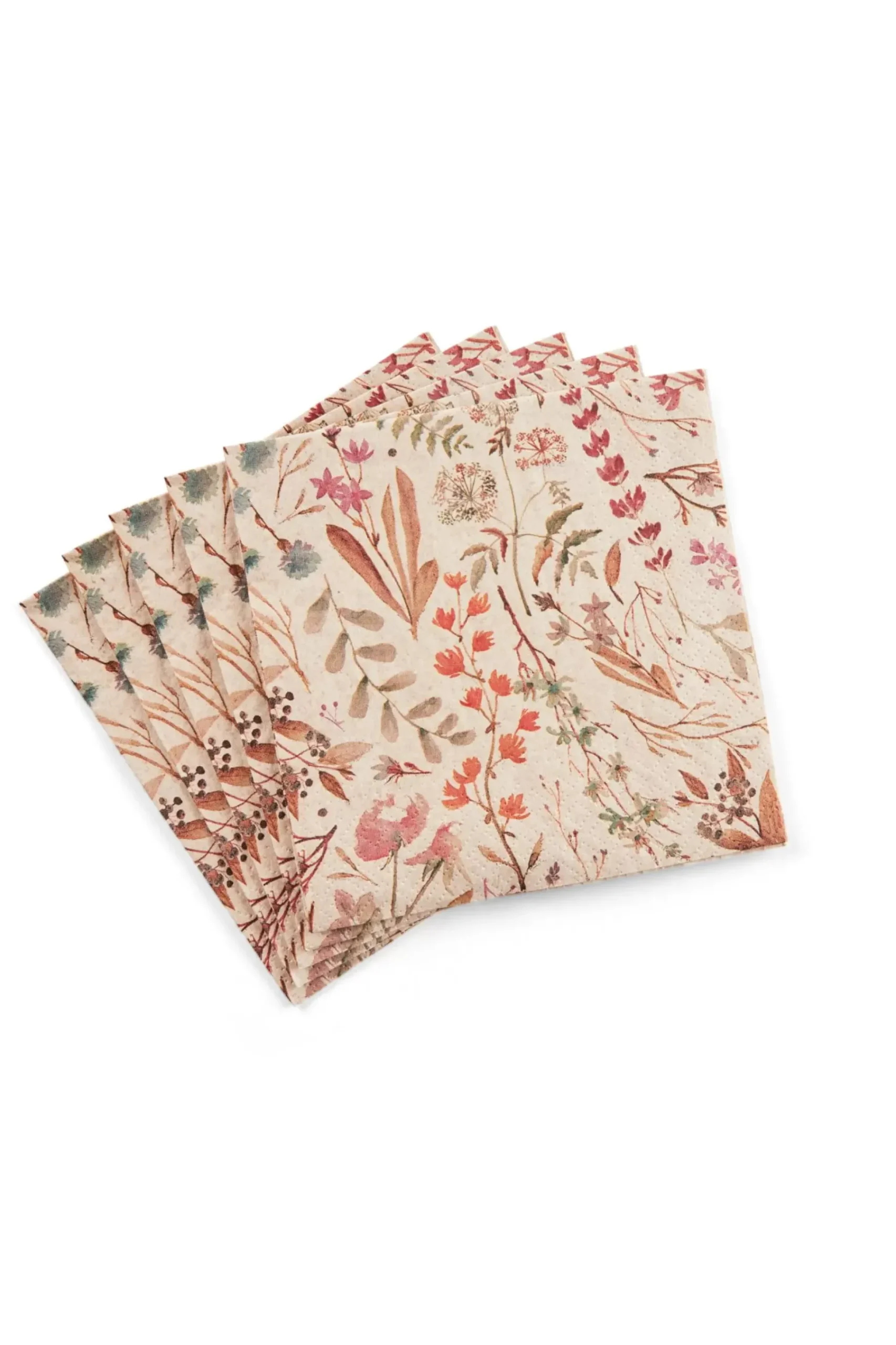 Eco Dried Flower Paquete De 20 Servilletas Multicolor