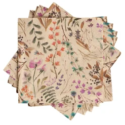 Eco Dried Flower Paquete De 20 Servilletas Multicolor