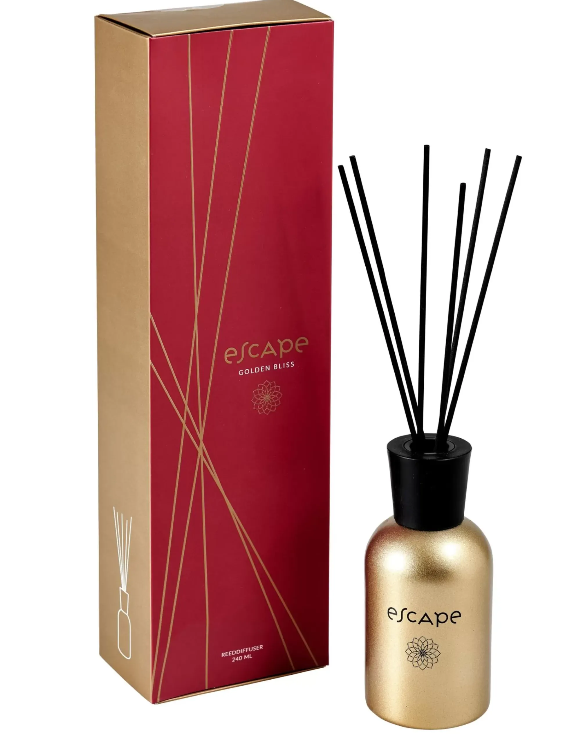 Escape Golden Bliss Aceite Perfumado Dorado, Burdeos