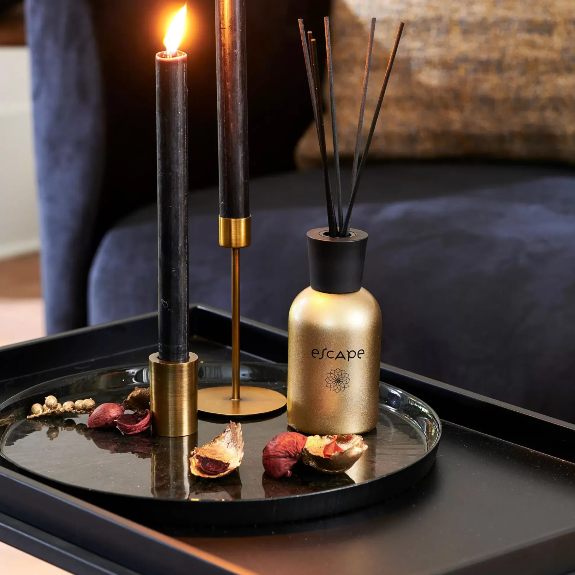 Escape Golden Bliss Aceite Perfumado Dorado, Burdeos