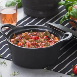 Fero Cazuela Para Horno Con Tapa Negro