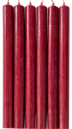 Fina Velas Juego De 6 Burdeos