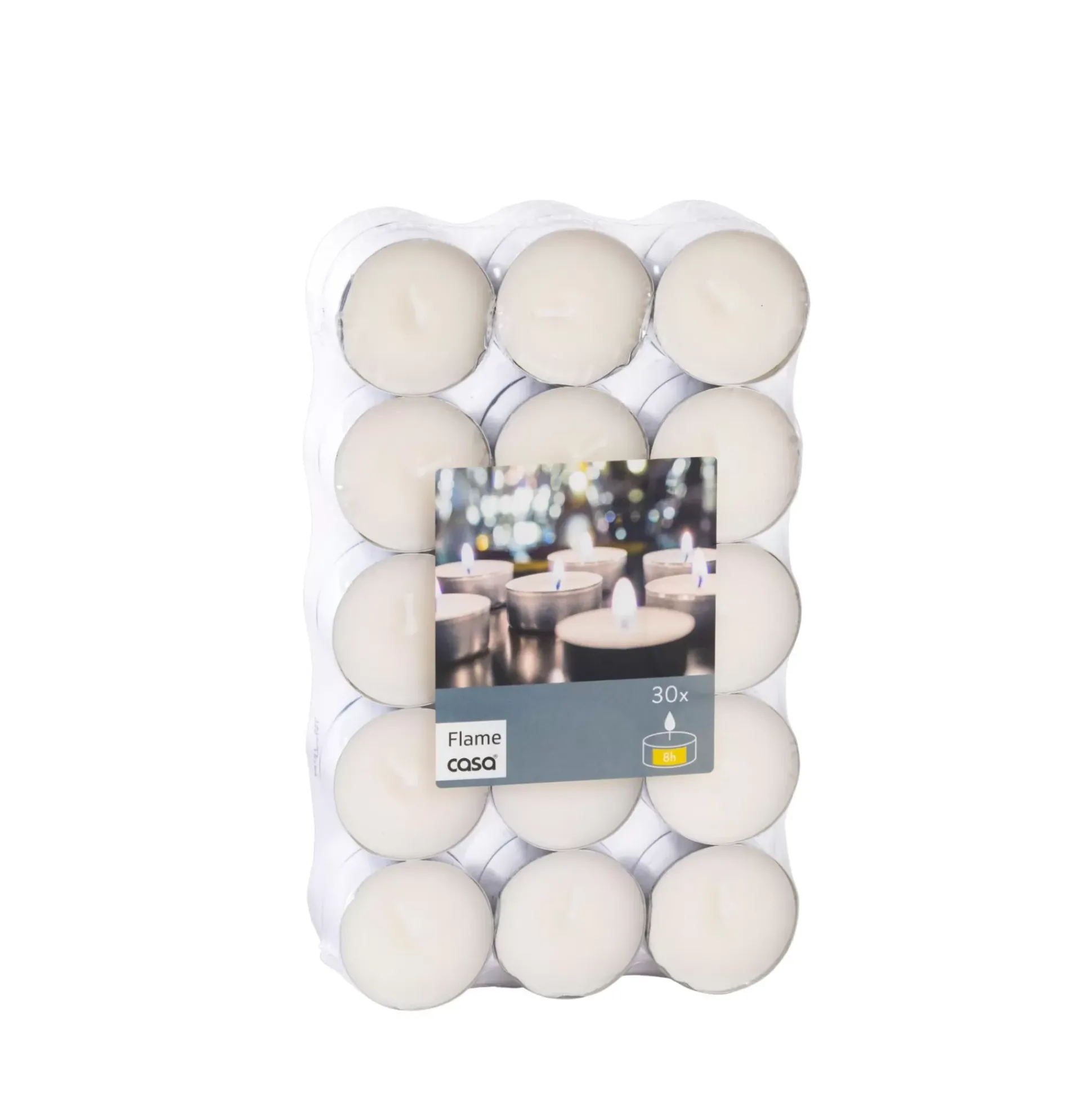 Flame Velas Pequenas Juego De 30 Blanco