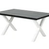 Formax Mesa De Jardín Con Patas En X Negro/Blanco