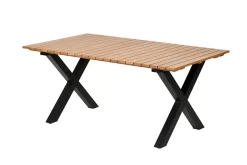 Formax Mesa De Jardín Con Patas En X Natural/Negro