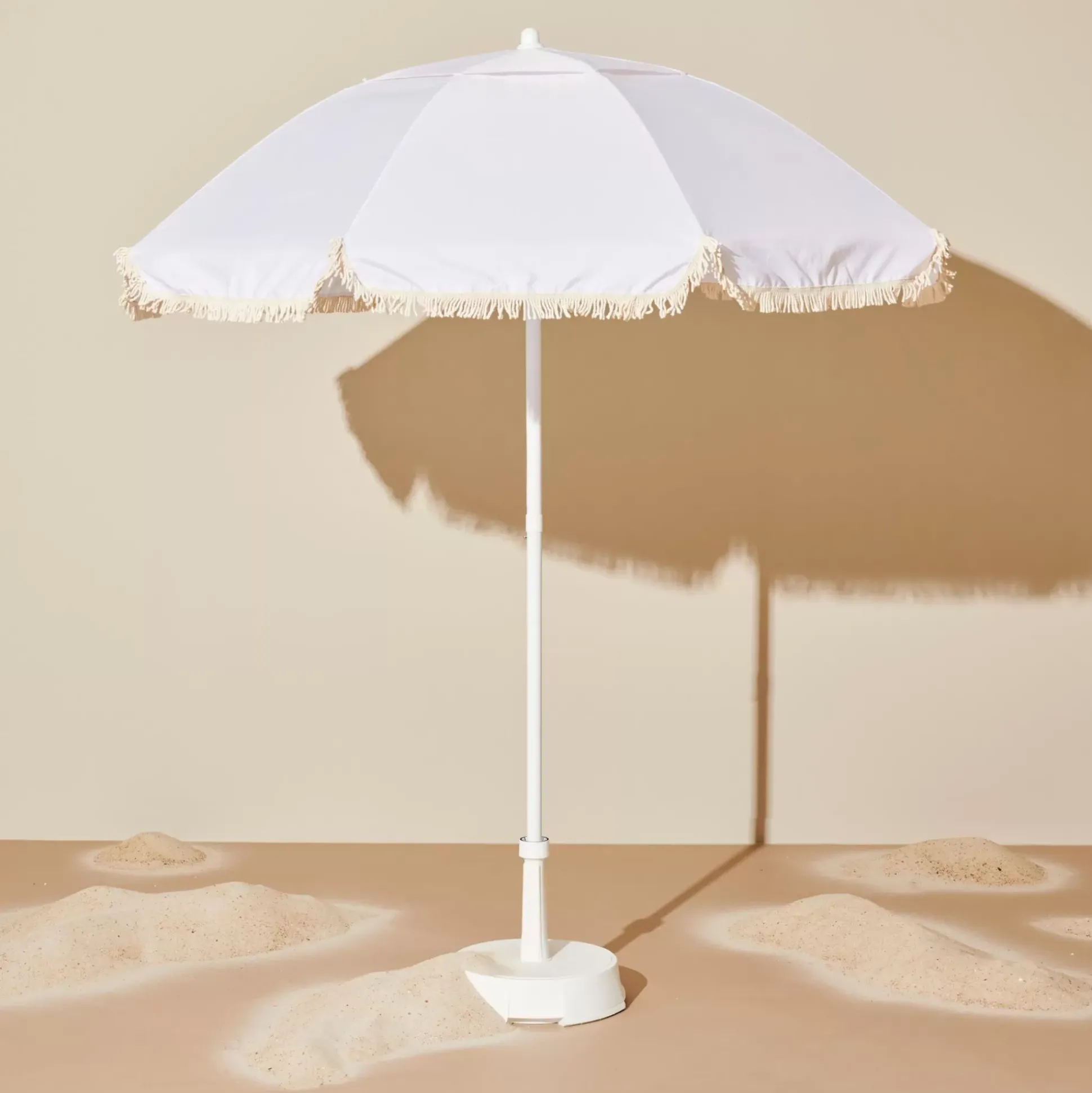 Franja Parasol Sin Pie De Sombrilla Blanco