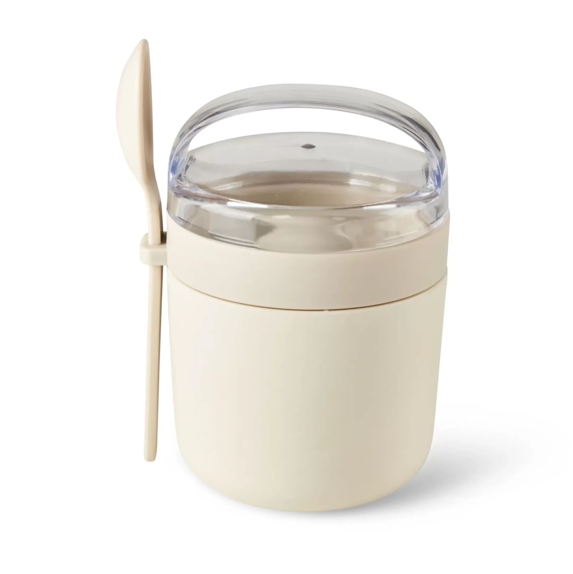 Freshmood Tarro De Desayuno Con Cuchara Blanco, Marron, Verde