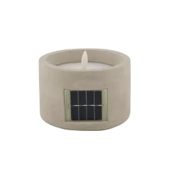 Fuego Vela Led Solar Gris Claro