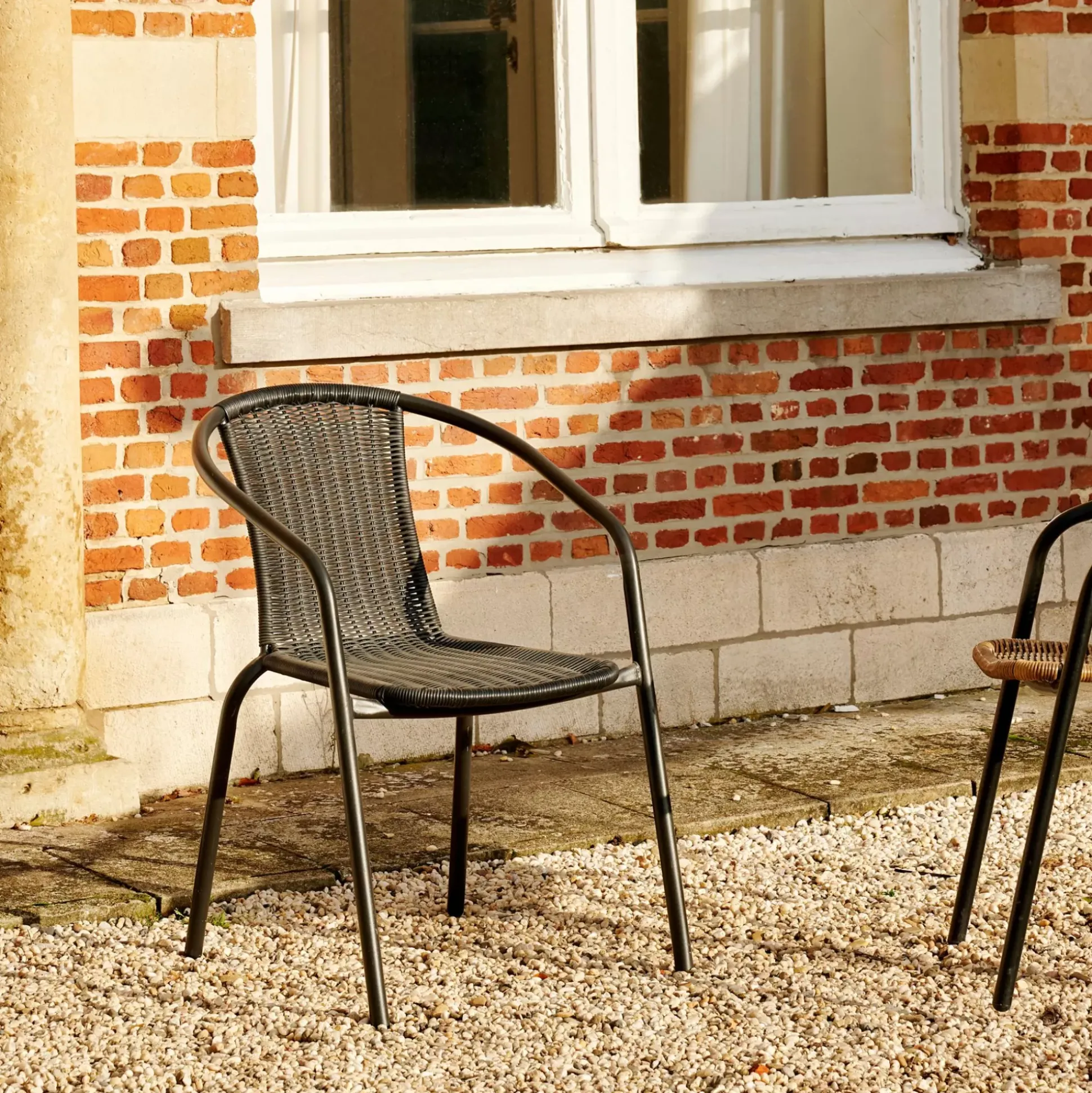 Gerona Silla Apilable Negro