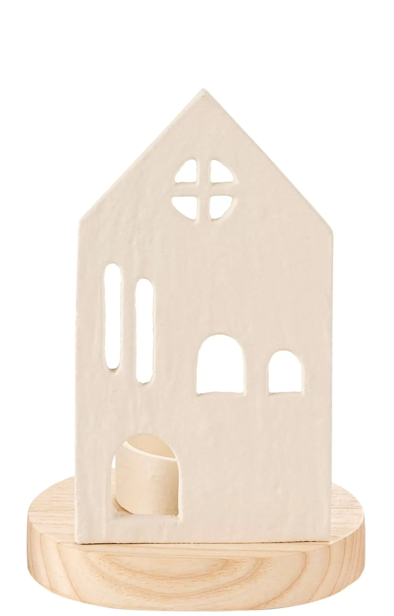 Home Soporte Para Vela Pequena Blanco, Natural