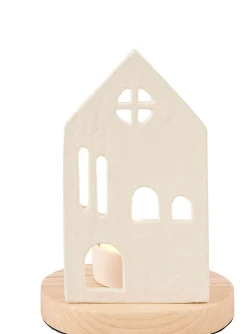 Home Soporte Para Vela Pequena Blanco, Natural
