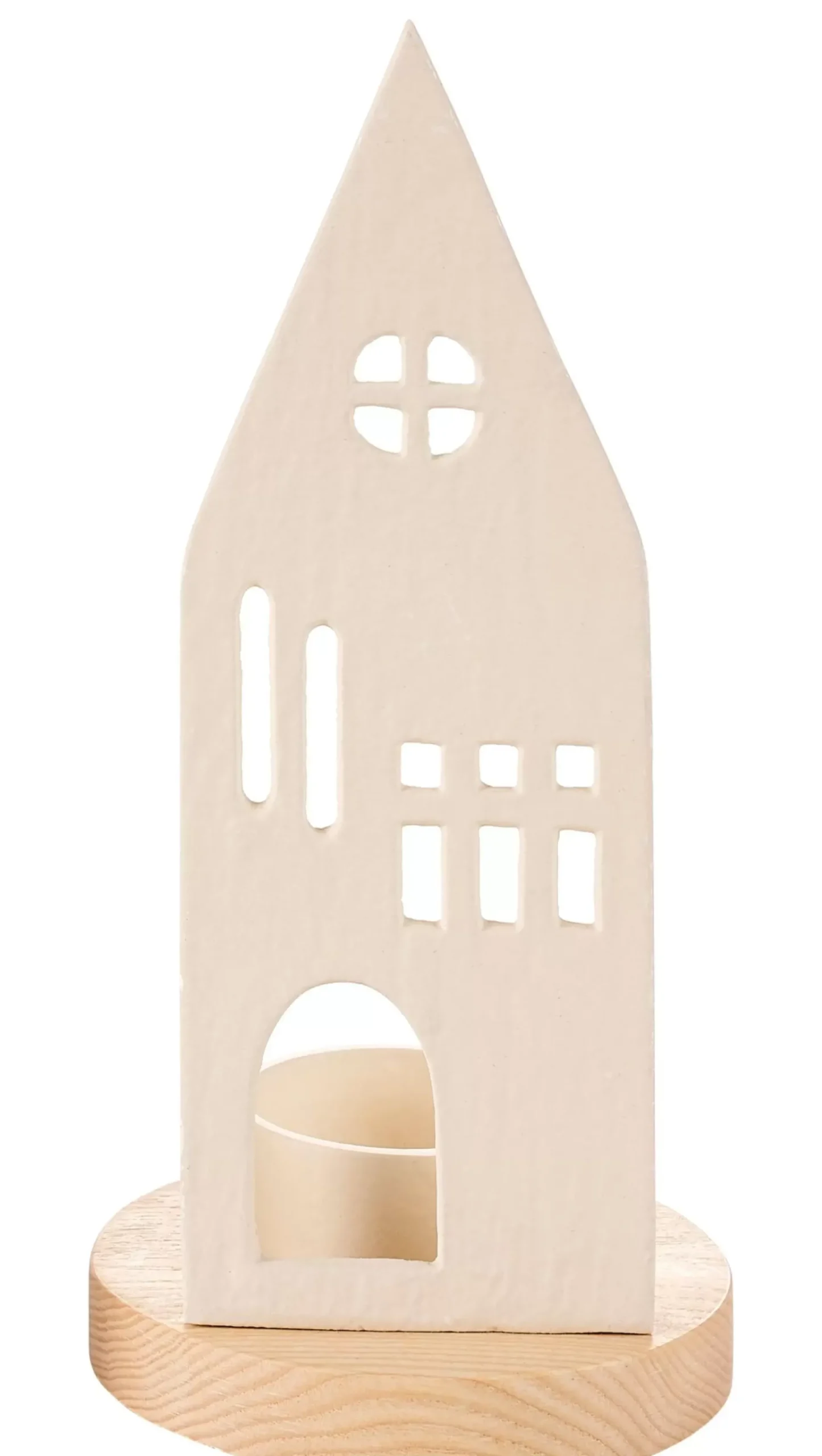 Home Soporte Para Vela Pequena Blanco, Natural