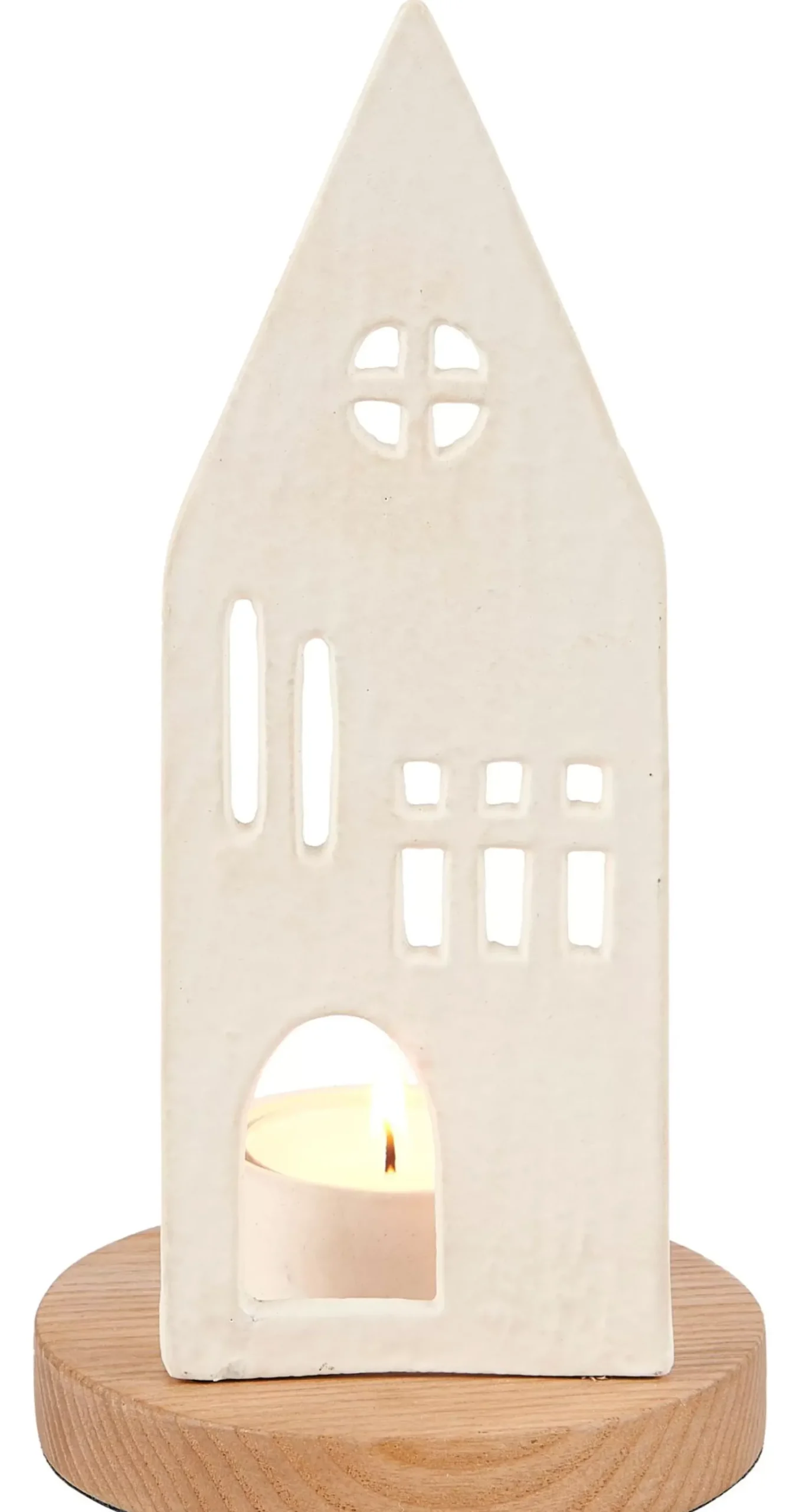 Home Soporte Para Vela Pequena Blanco, Natural