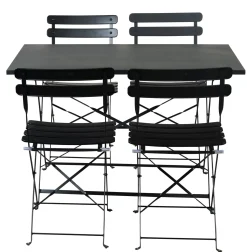 Imperial Conjunto Bistro Rectangular Negro