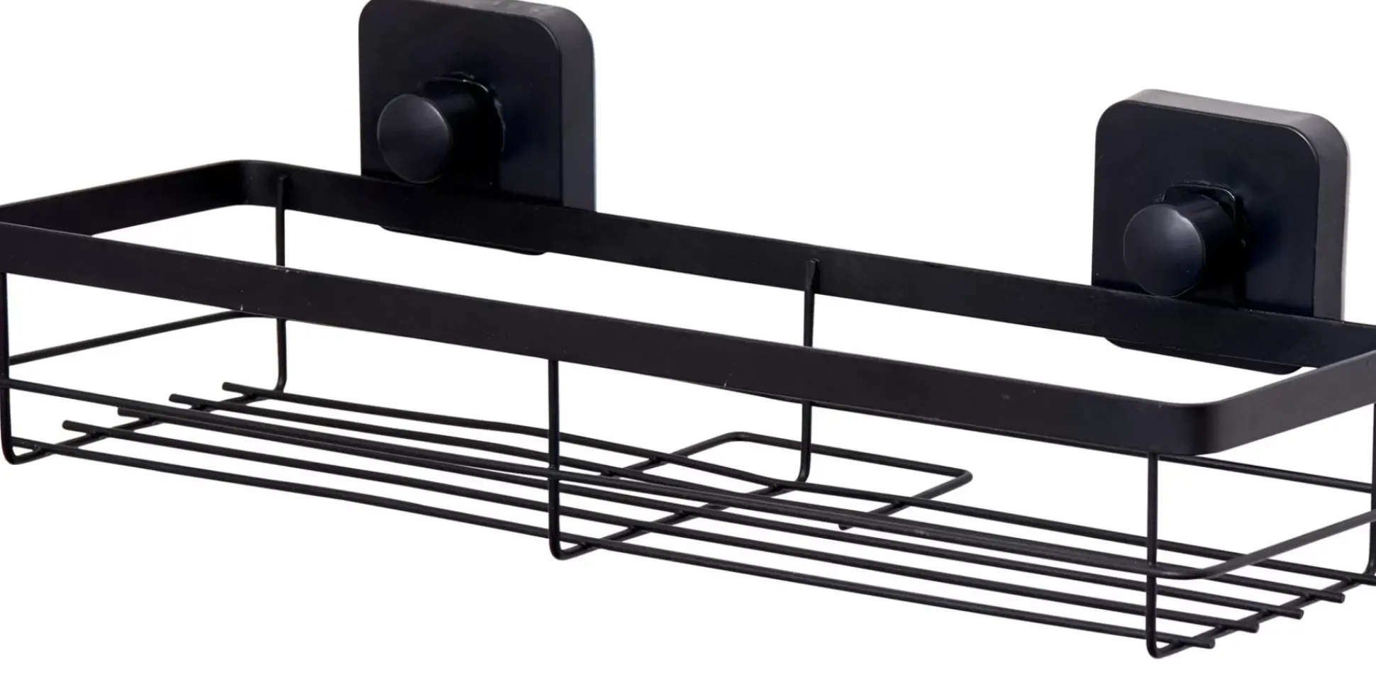 Industria Cesta De Ducha Con Ventosas Negro