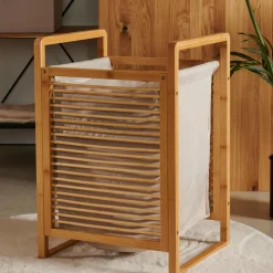 Linolux Bamboe Cesta Para Colada Natural