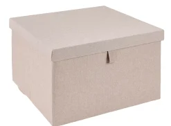 Linolux Caja De Almacenaje Con Tapa Beis