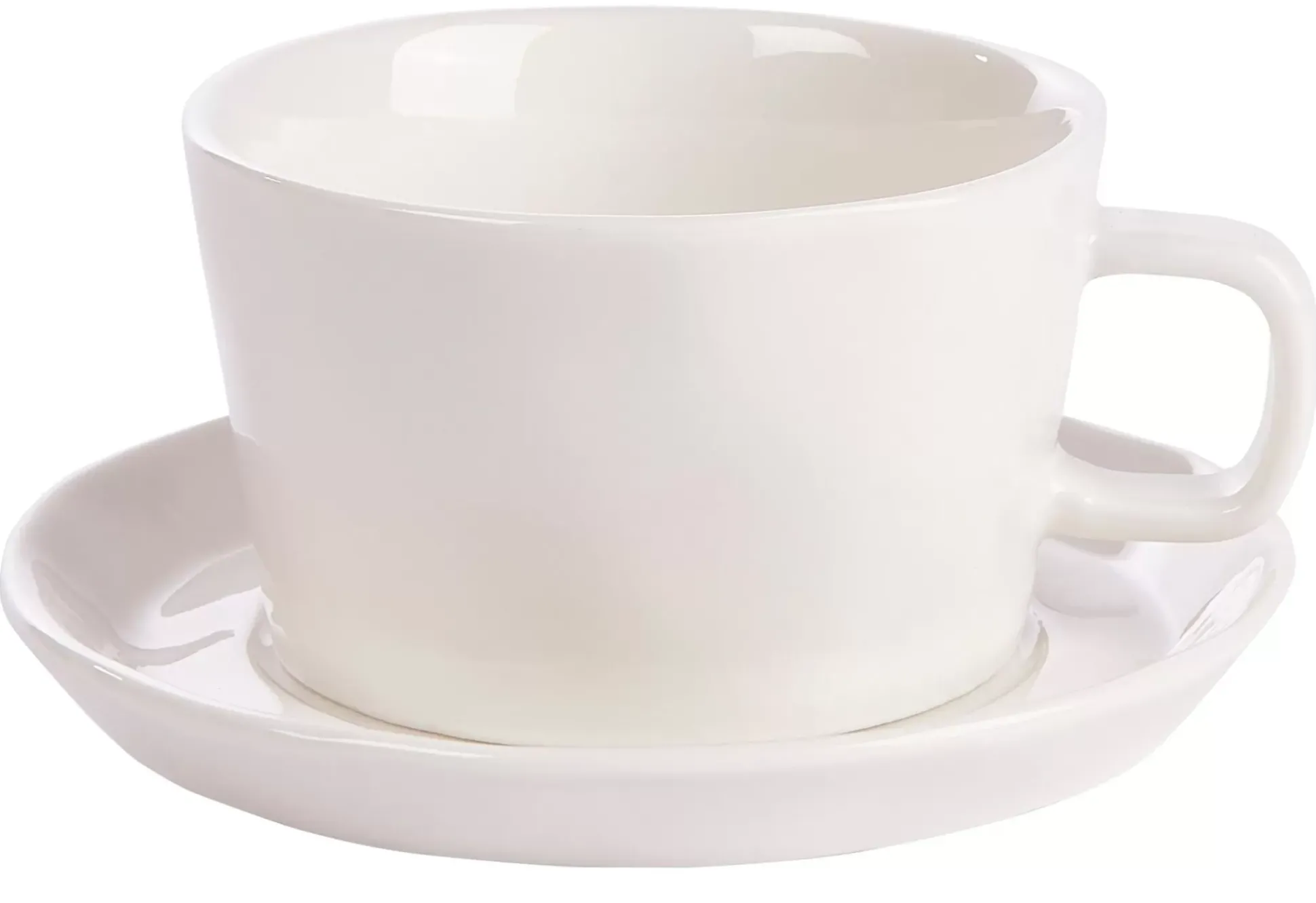 Marea Taza Y Plato Blanco