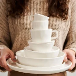 Marea Taza Y Plato Blanco