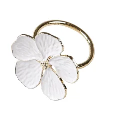 Marguerite Anillo Servilleta Blanco