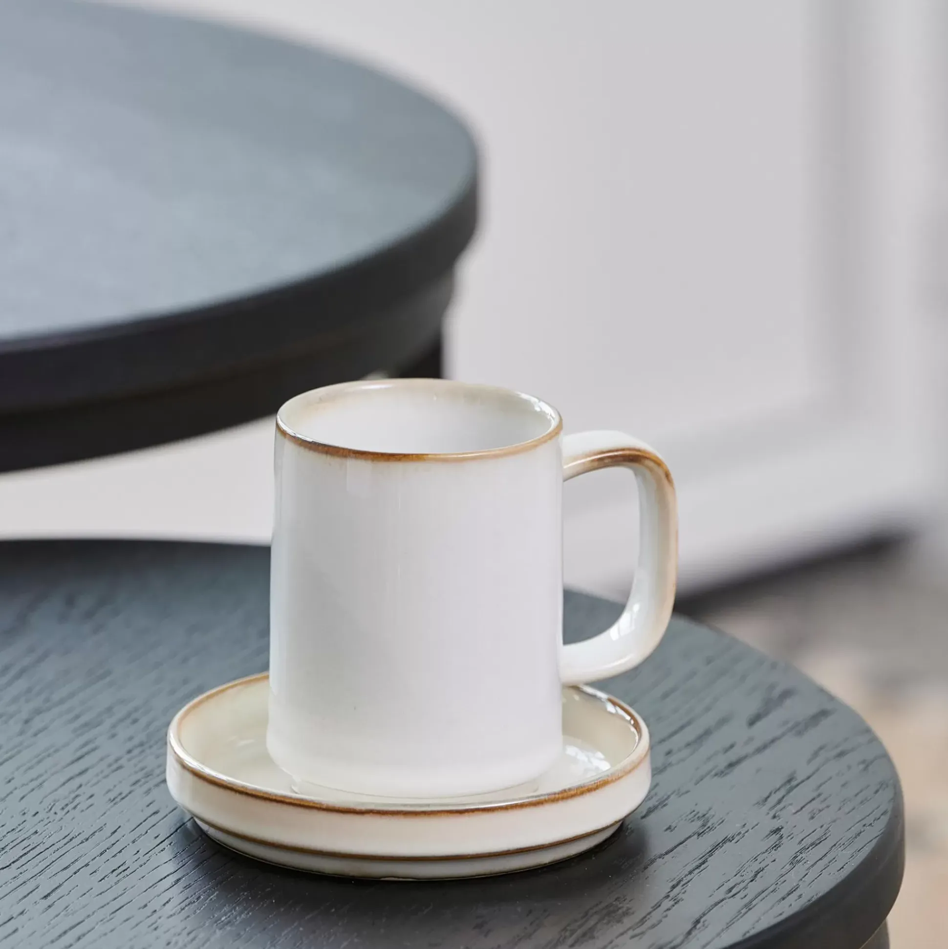 Mineral Marble Taza Con Asa Blanco
