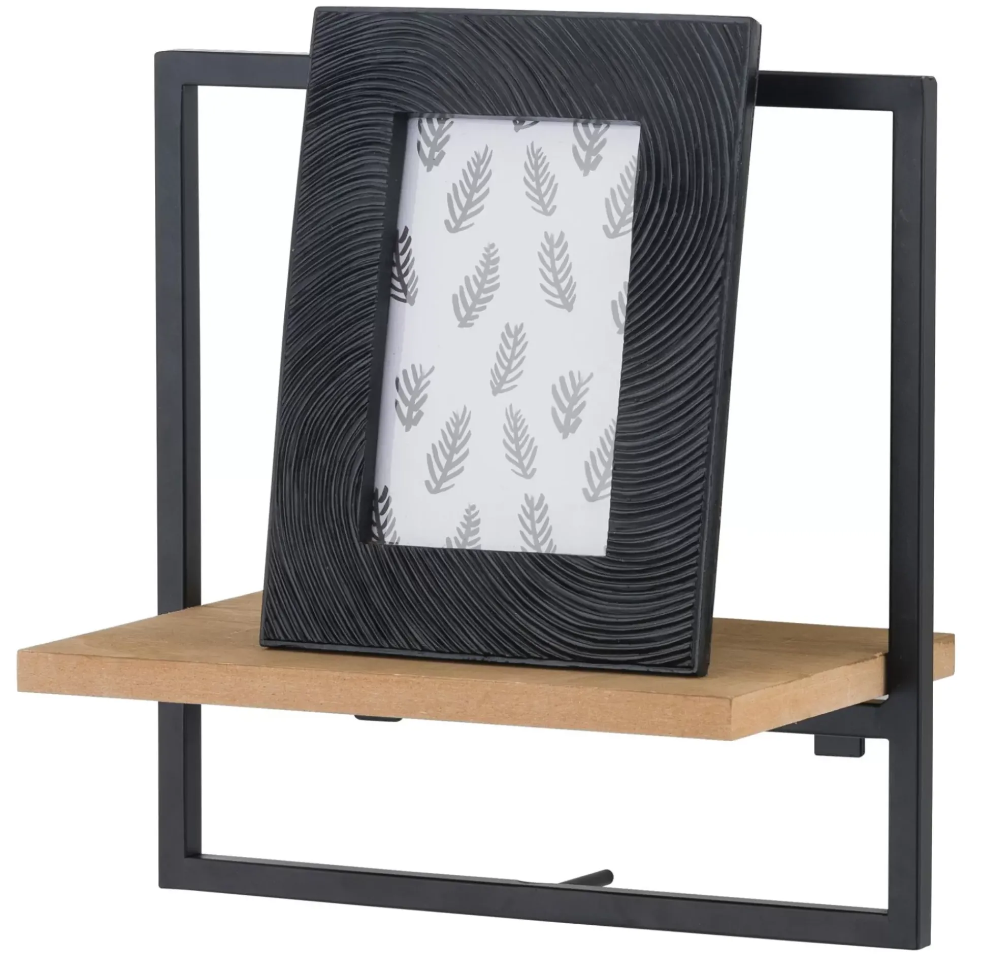 Mix&Match Estanteria De Pared Negro, Natural