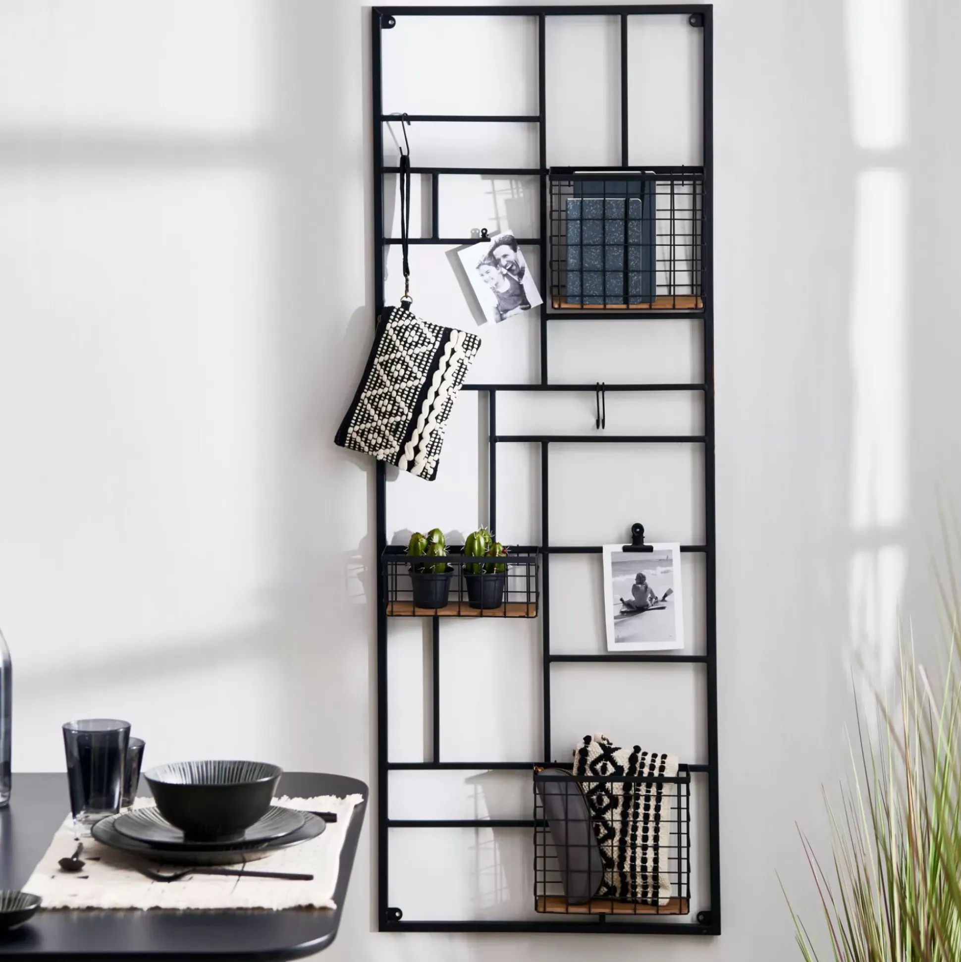 Modular Estanteria De Pared Negro
